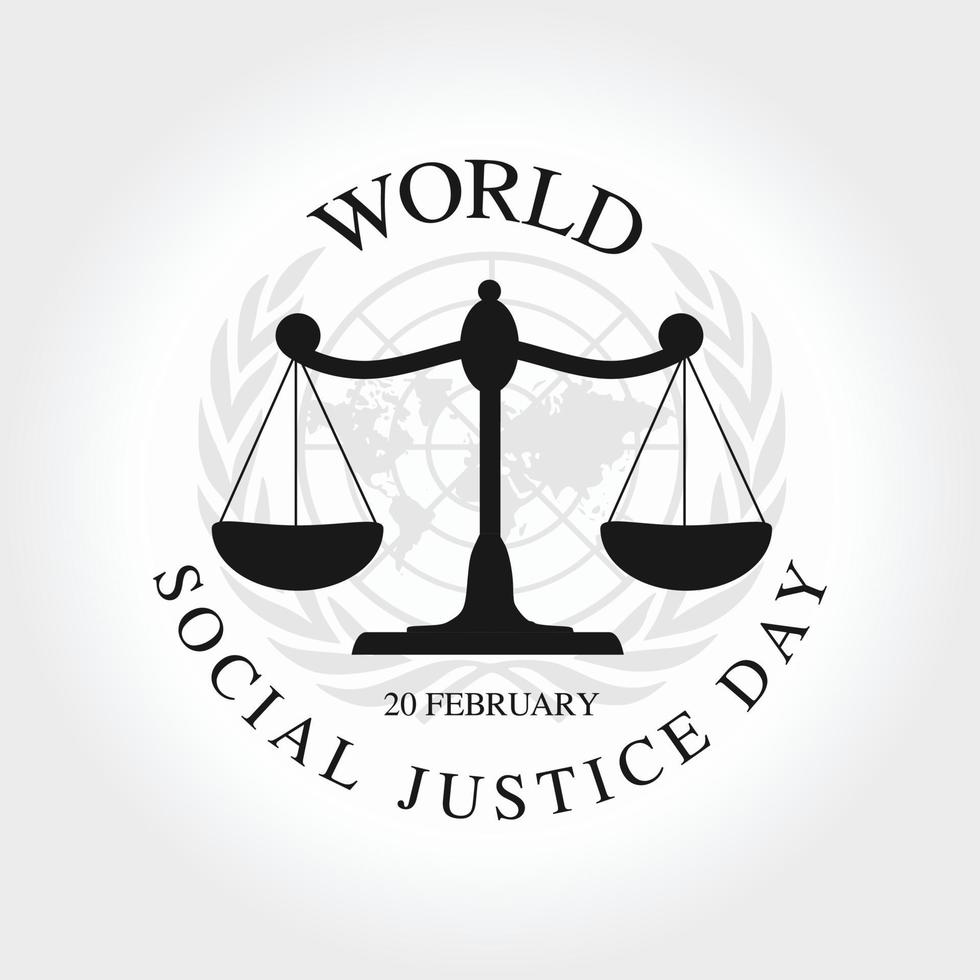 world social justice day vector illustration