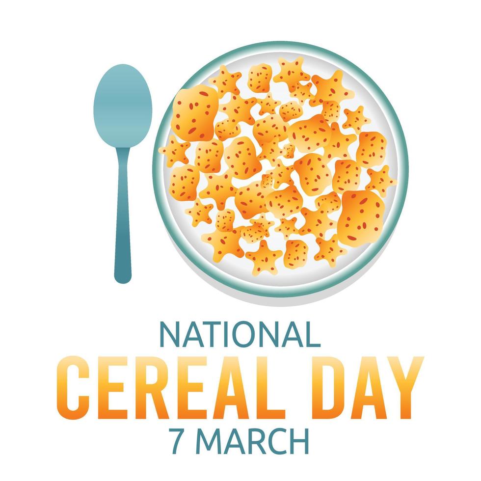 National cereal day vector illustration