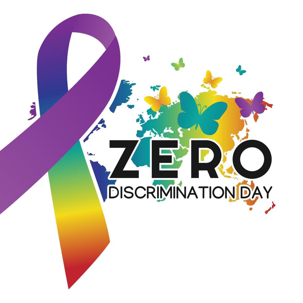 zero discrimination day vector illustration