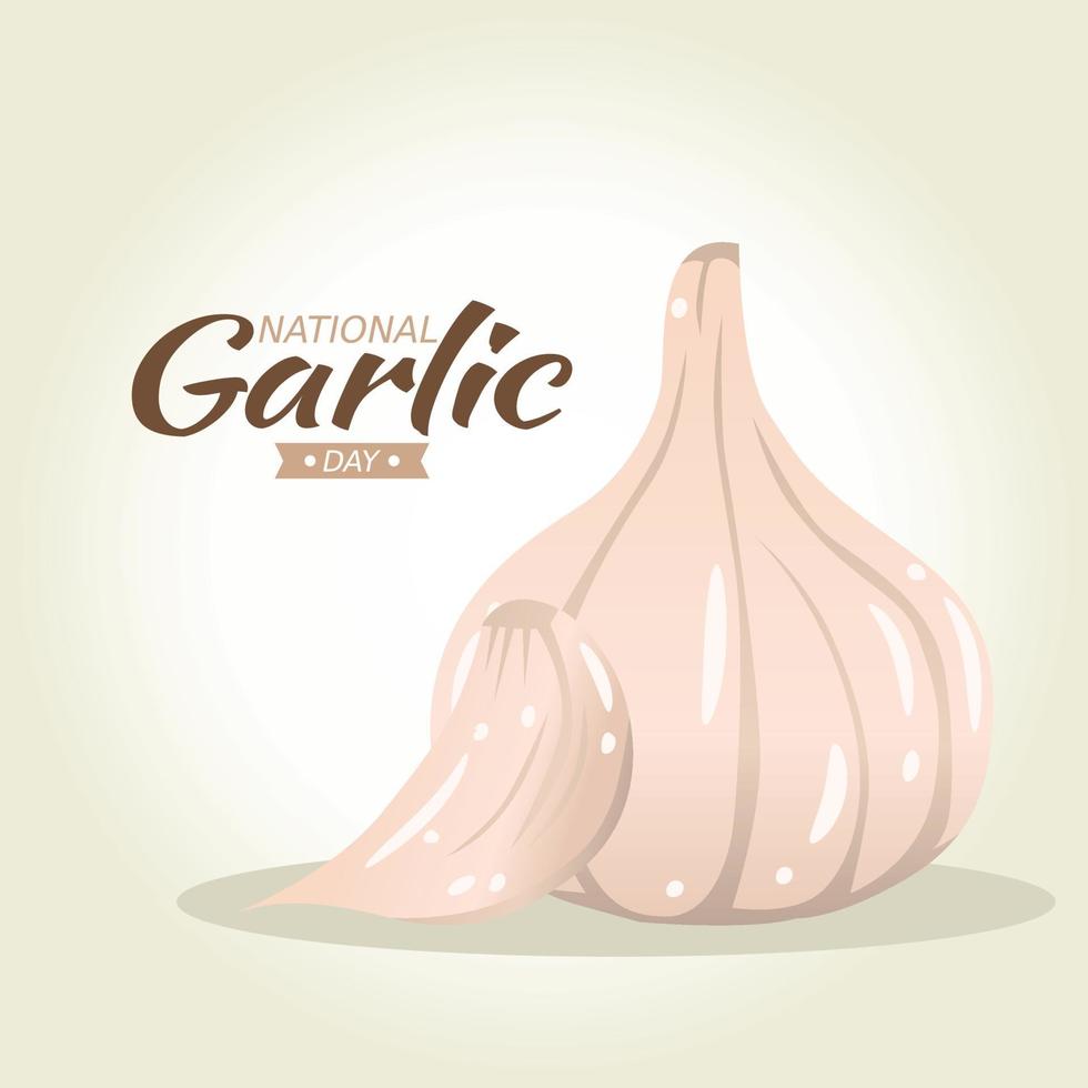 National garlic day vector illustration