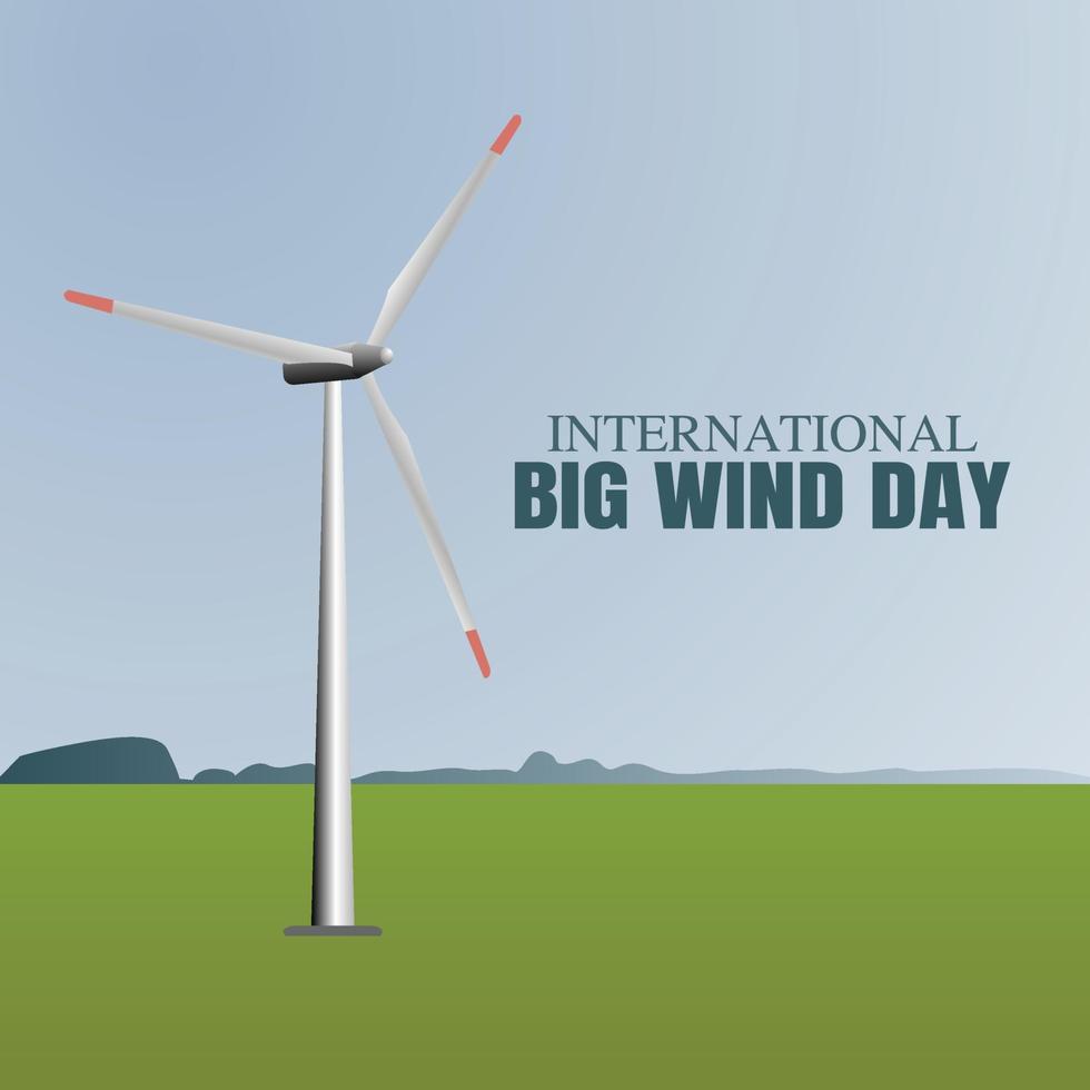 ilustración de vector de día internacional de viento grande