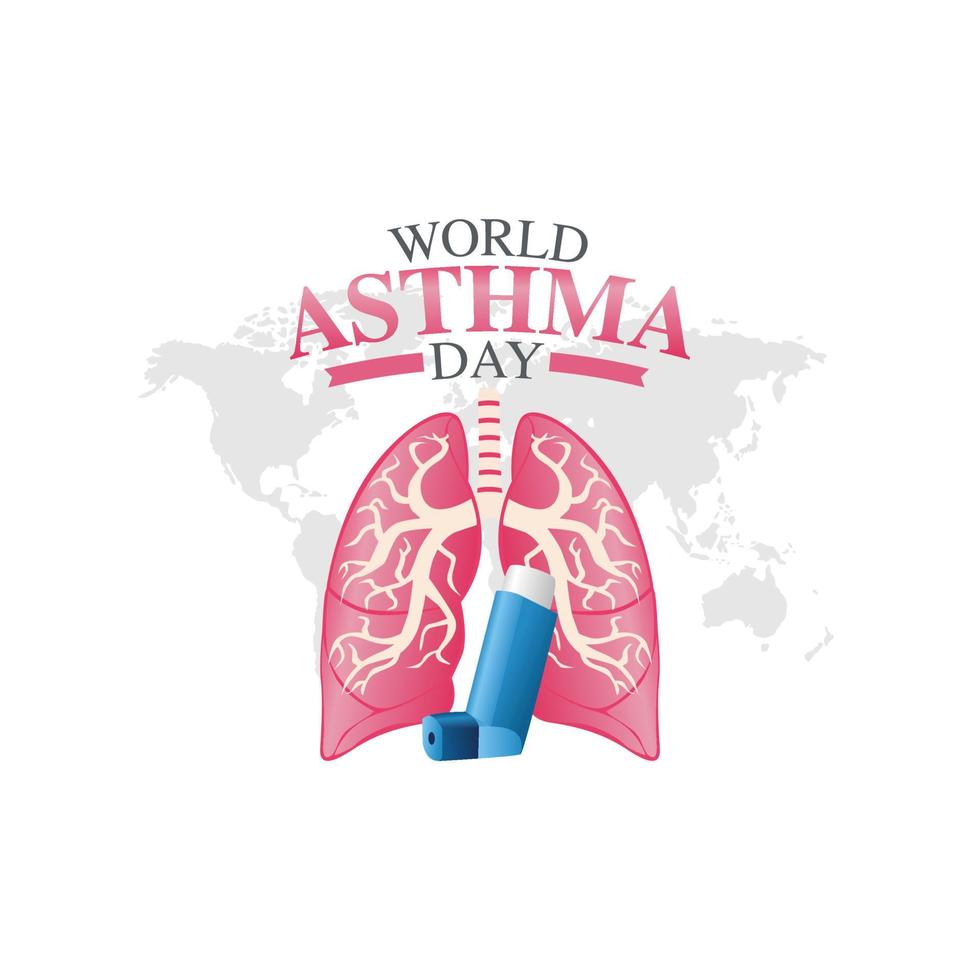 World asthma day vector illustration