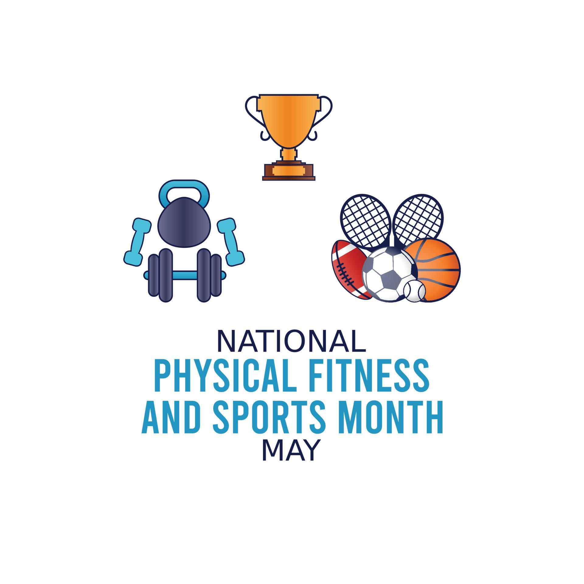 National physical fitness and sports month 5481653 Vector Art at Vecteezy