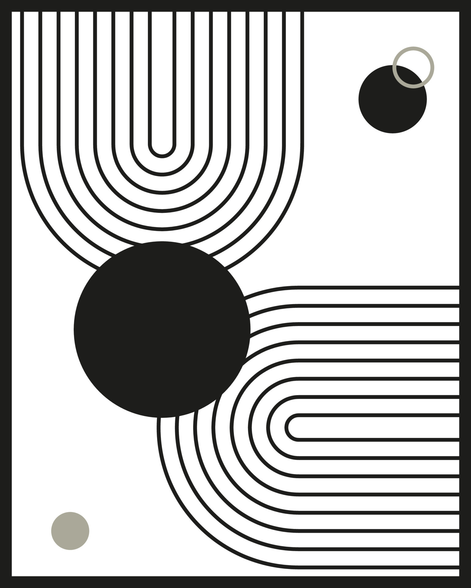 Abstract mid century modern art background. Contemporary retro print in