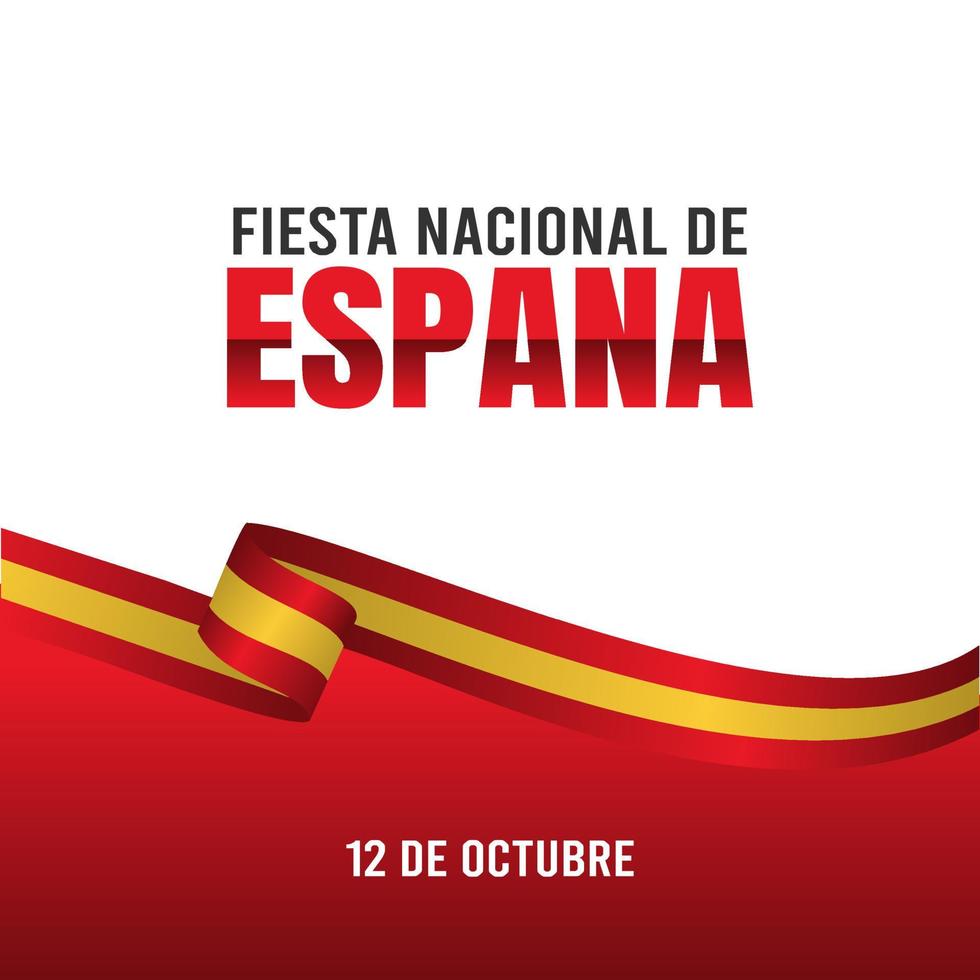 ilustración de vector de fiesta de españa. traduccion dia nacional de españa