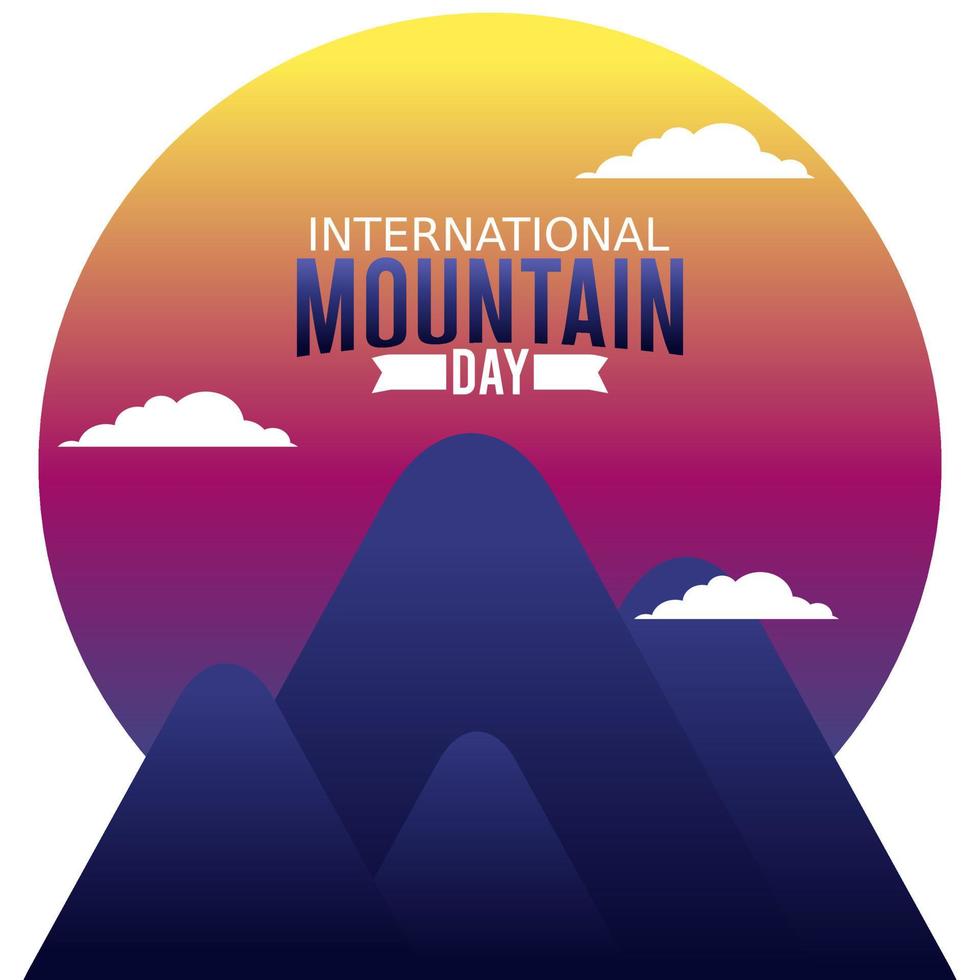 international mountain day vector illustration