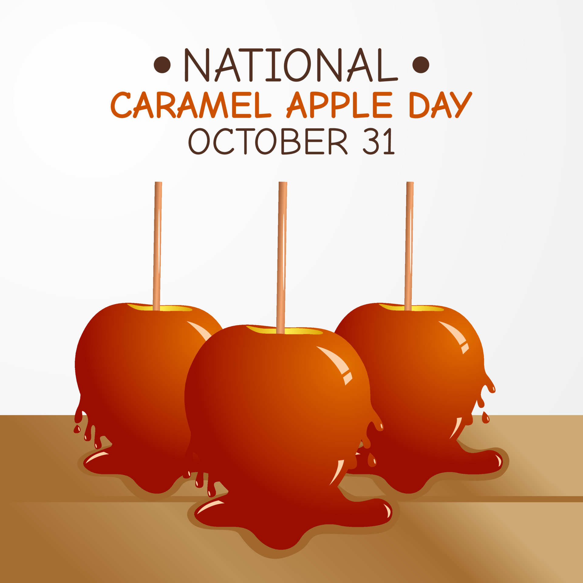 national caramel apple day vector illustration 5481763 Vector Art at