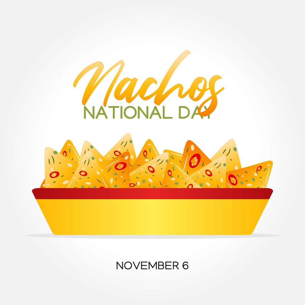 Ilustración de vector de día nacional de nachos