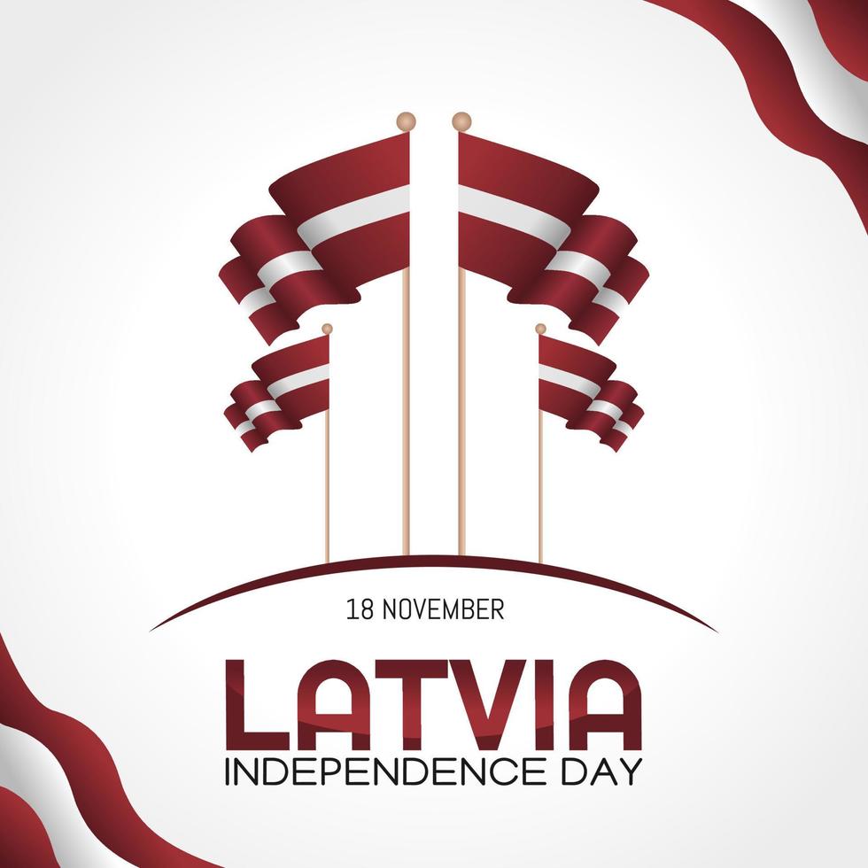 Latvia independence day vector illustration