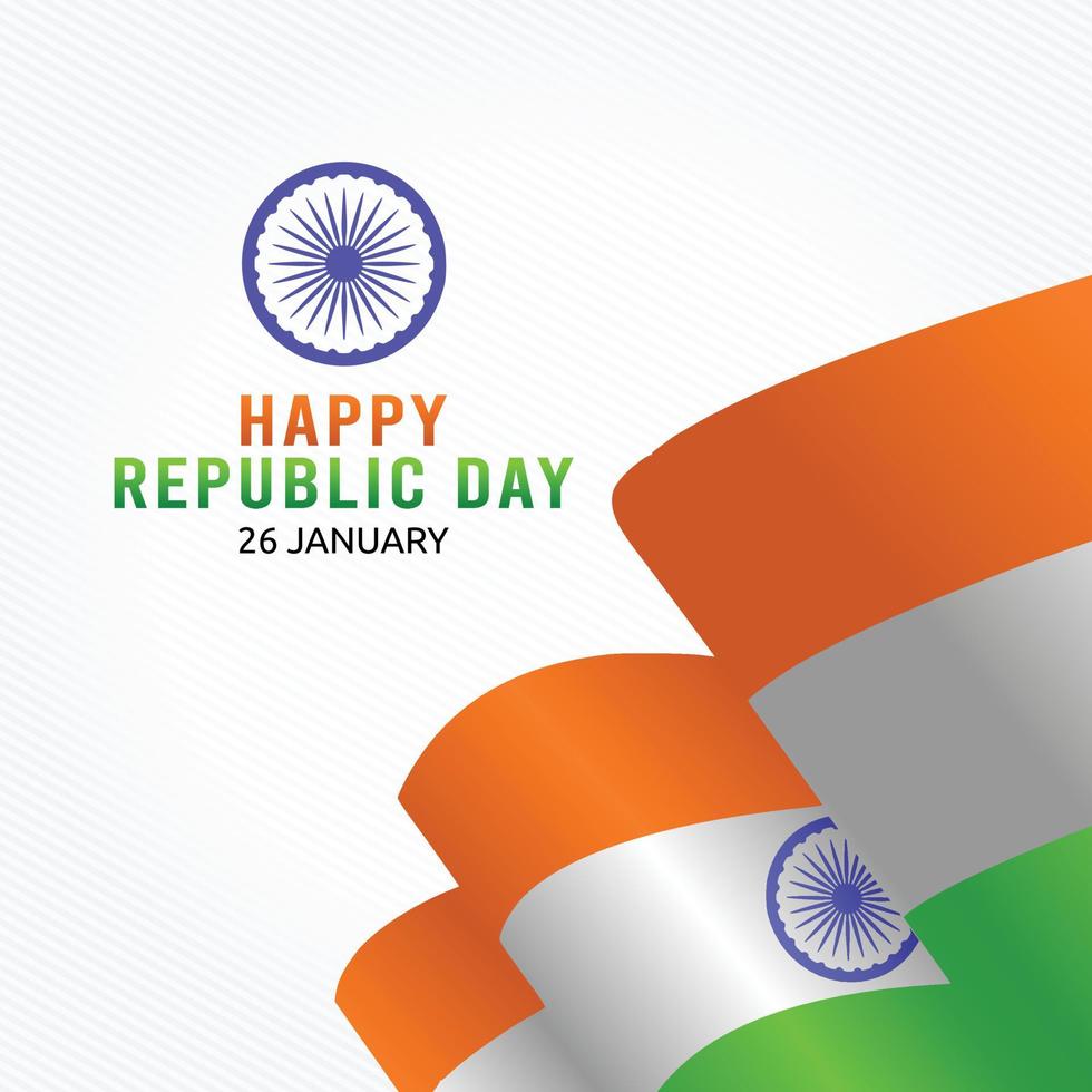 happy republic day vector illustration