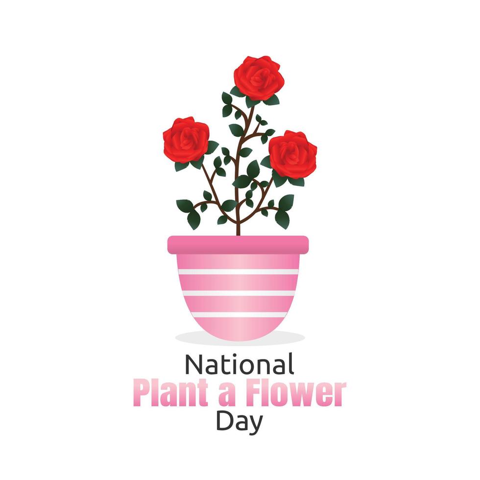 national plant a flower day vector illustration