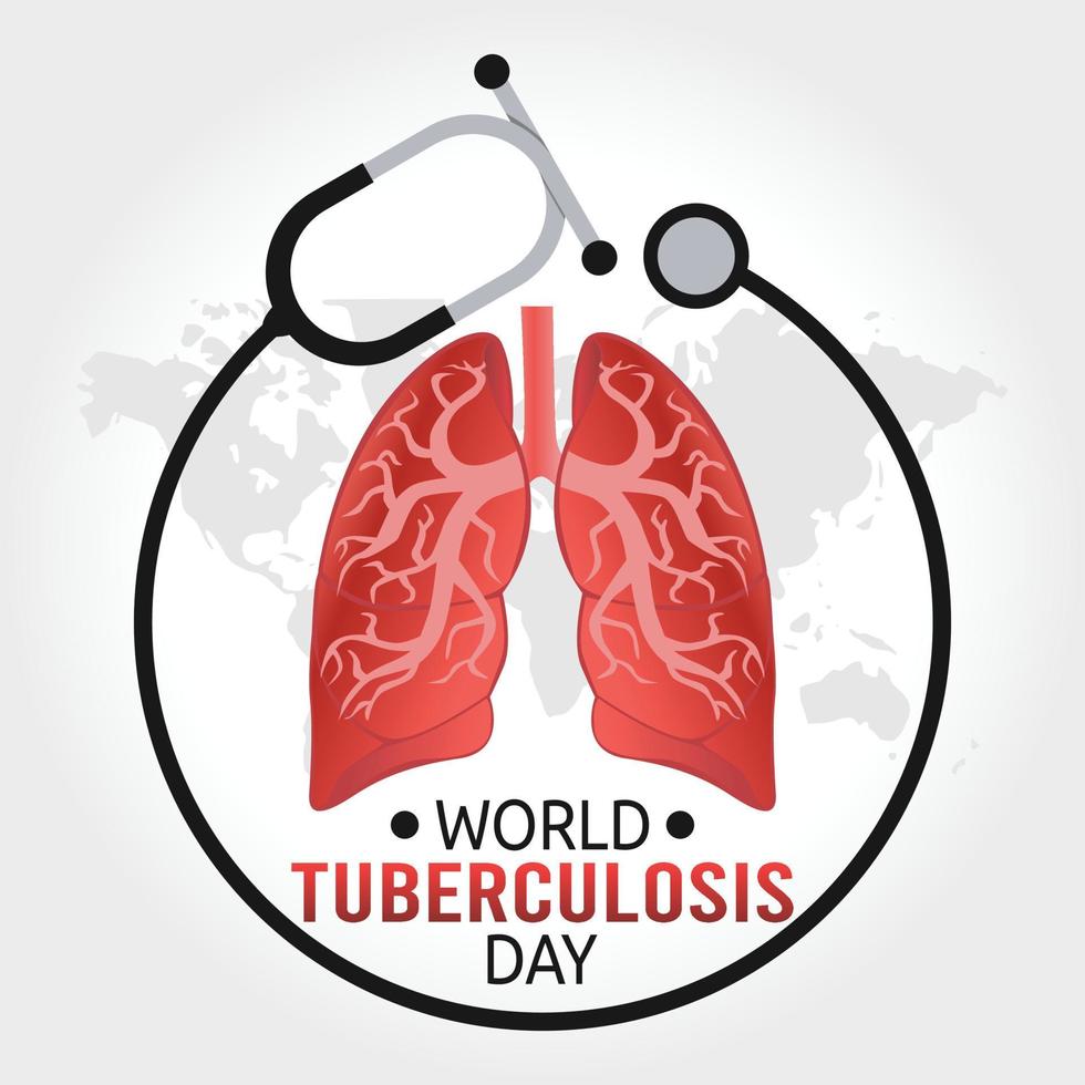 ilustración vectorial del día mundial de la tuberculosis vector