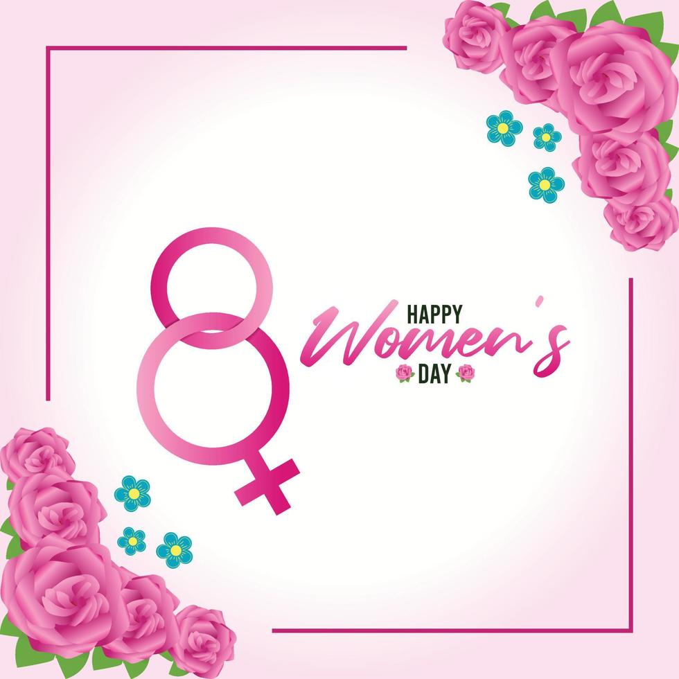 HAPPY WOMENS DAY vector illustration