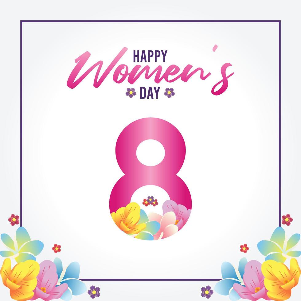 HAPPY WOMENS DAY vector illustration