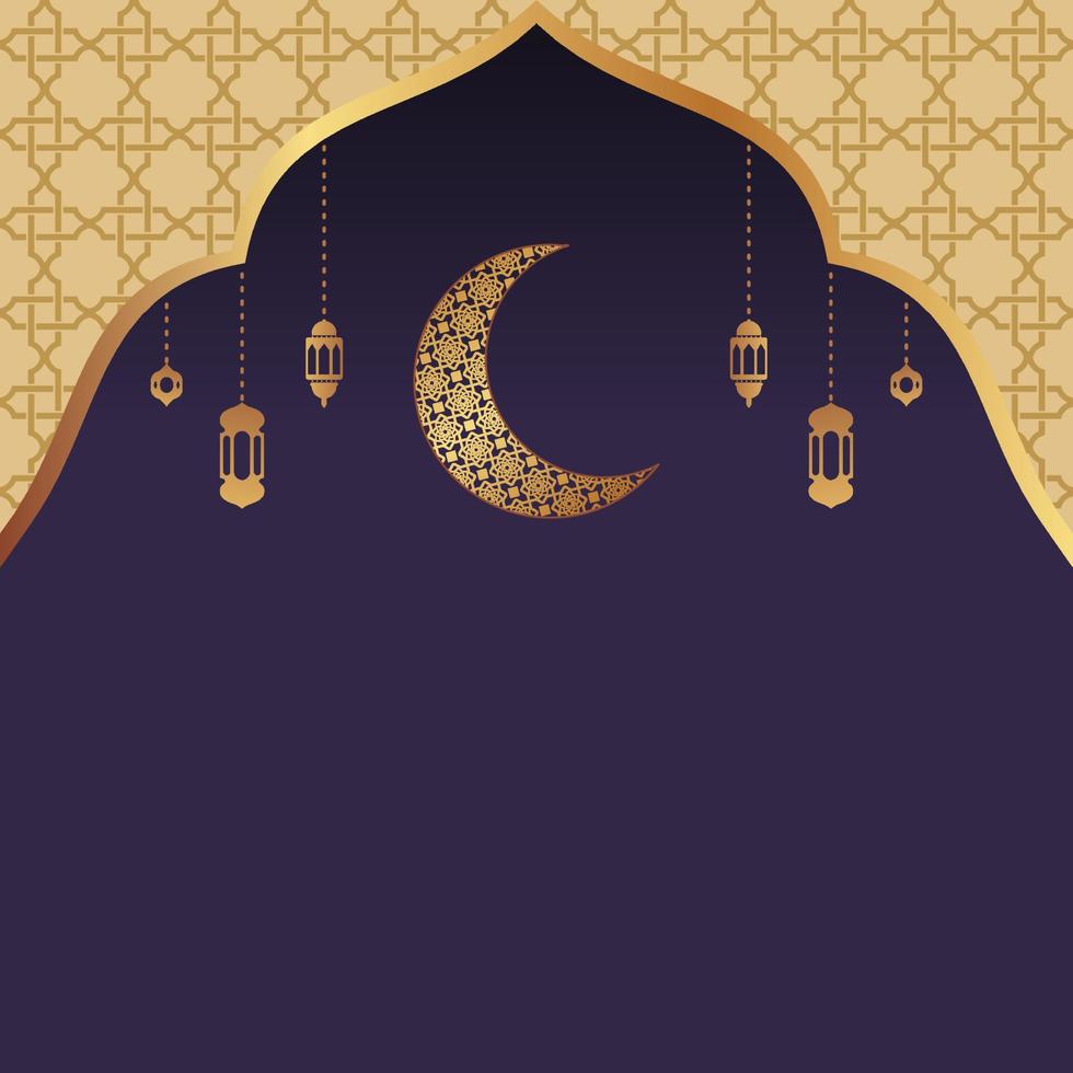 islamic greeting card template vector illustration