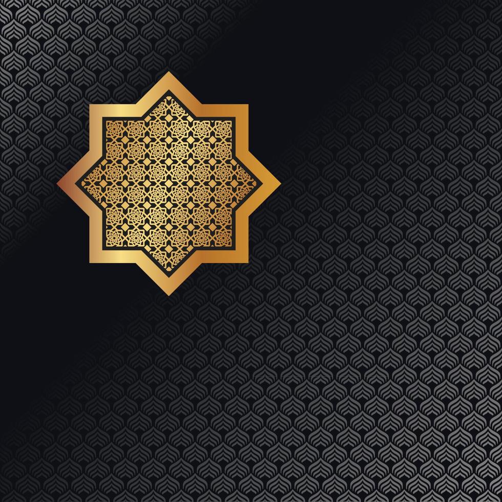 Ilustración de vector de plantilla de tarjeta de felicitación islámica