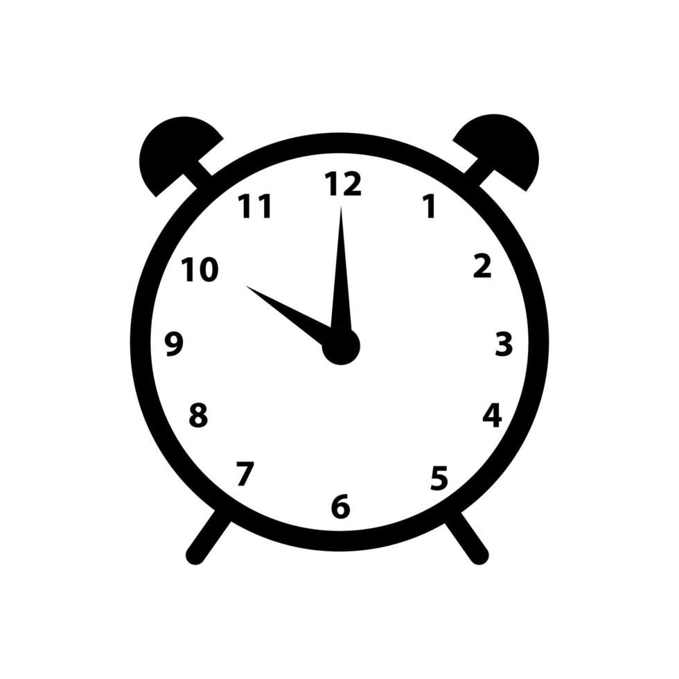 alarm icon vector in white background