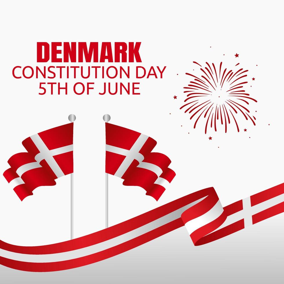 Denmark constitution day vector illustration