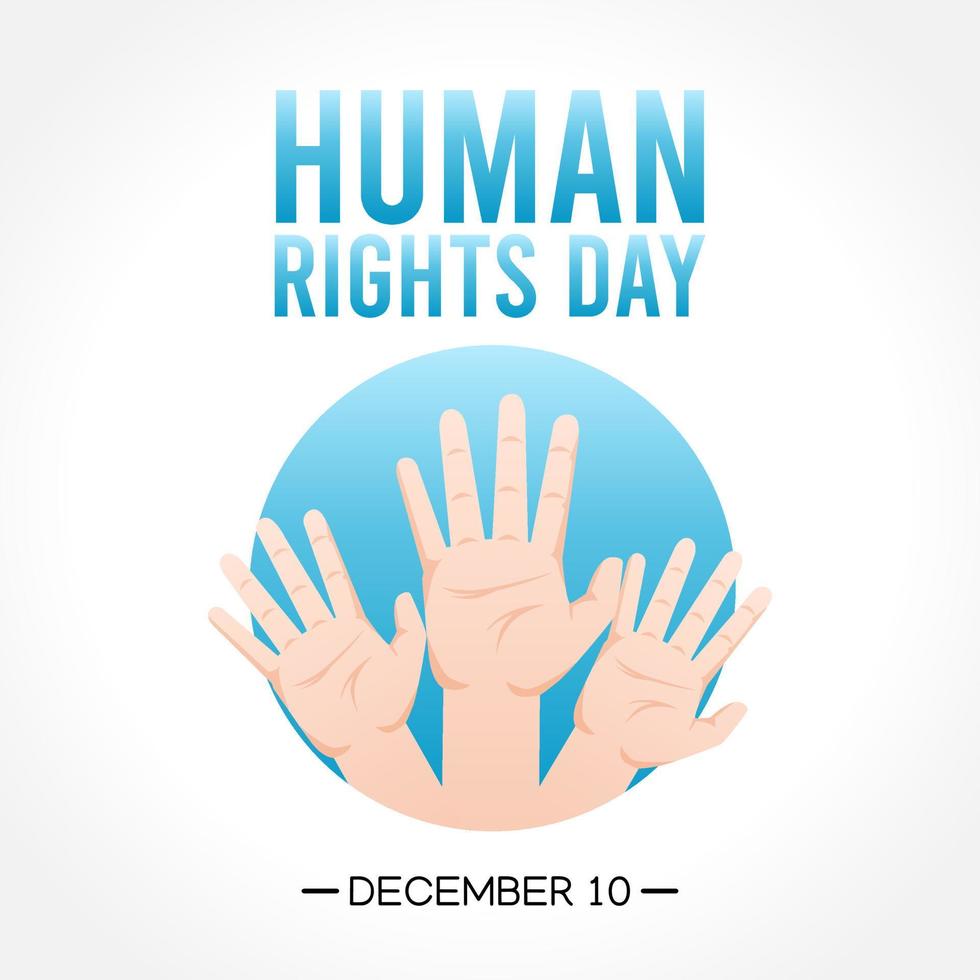 human rights day vector illustration