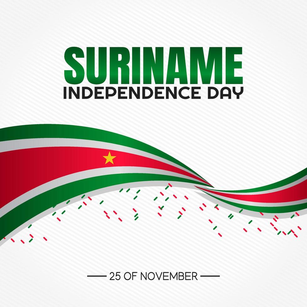 Suriname independence day vector illustration