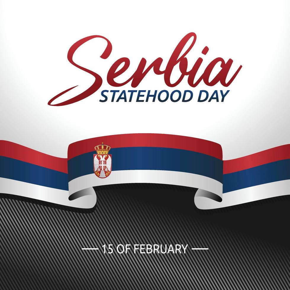 serbia stadehood day vector illustration