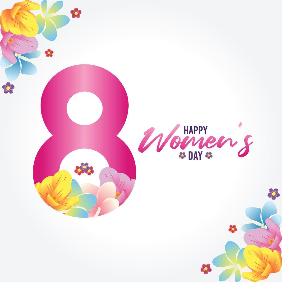 HAPPY WOMENS DAY vector illustration