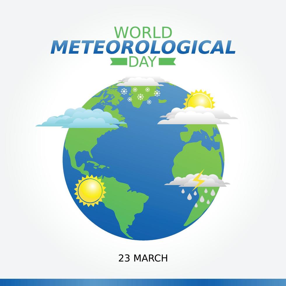 Ilustración de vector de día meteorológico mundial