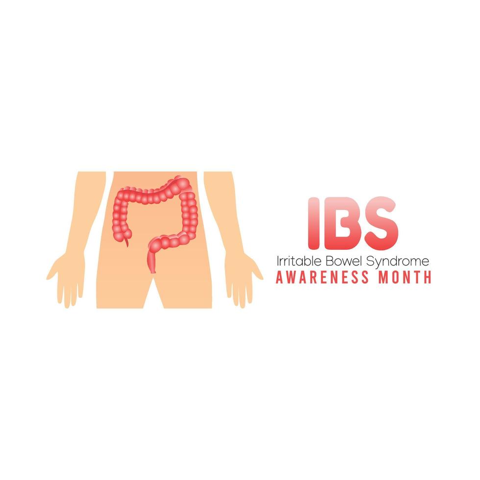 Ilustración de vector de mes de conciencia de ibs