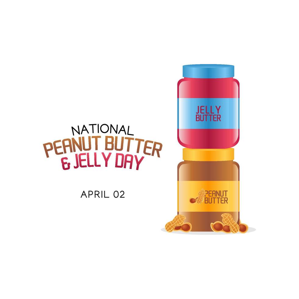 national peanut butter and jelly day vector illustration