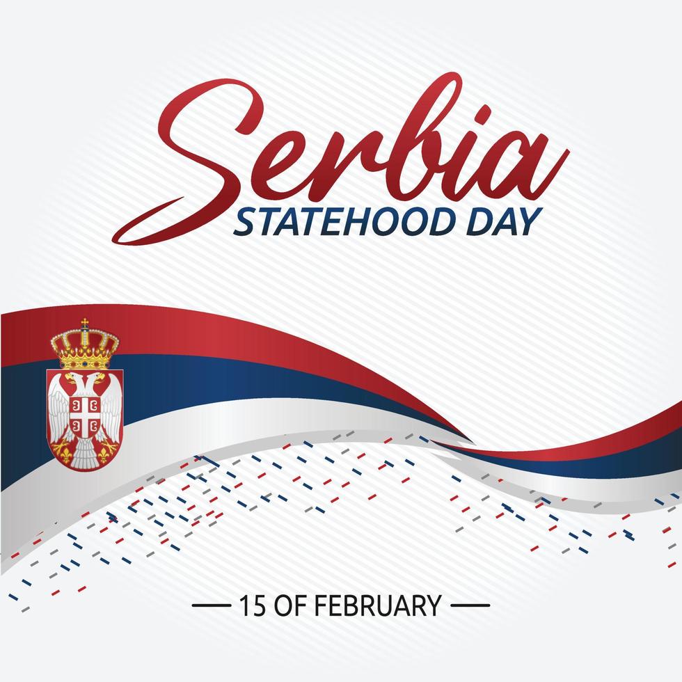 serbia stadehood day vector illustration