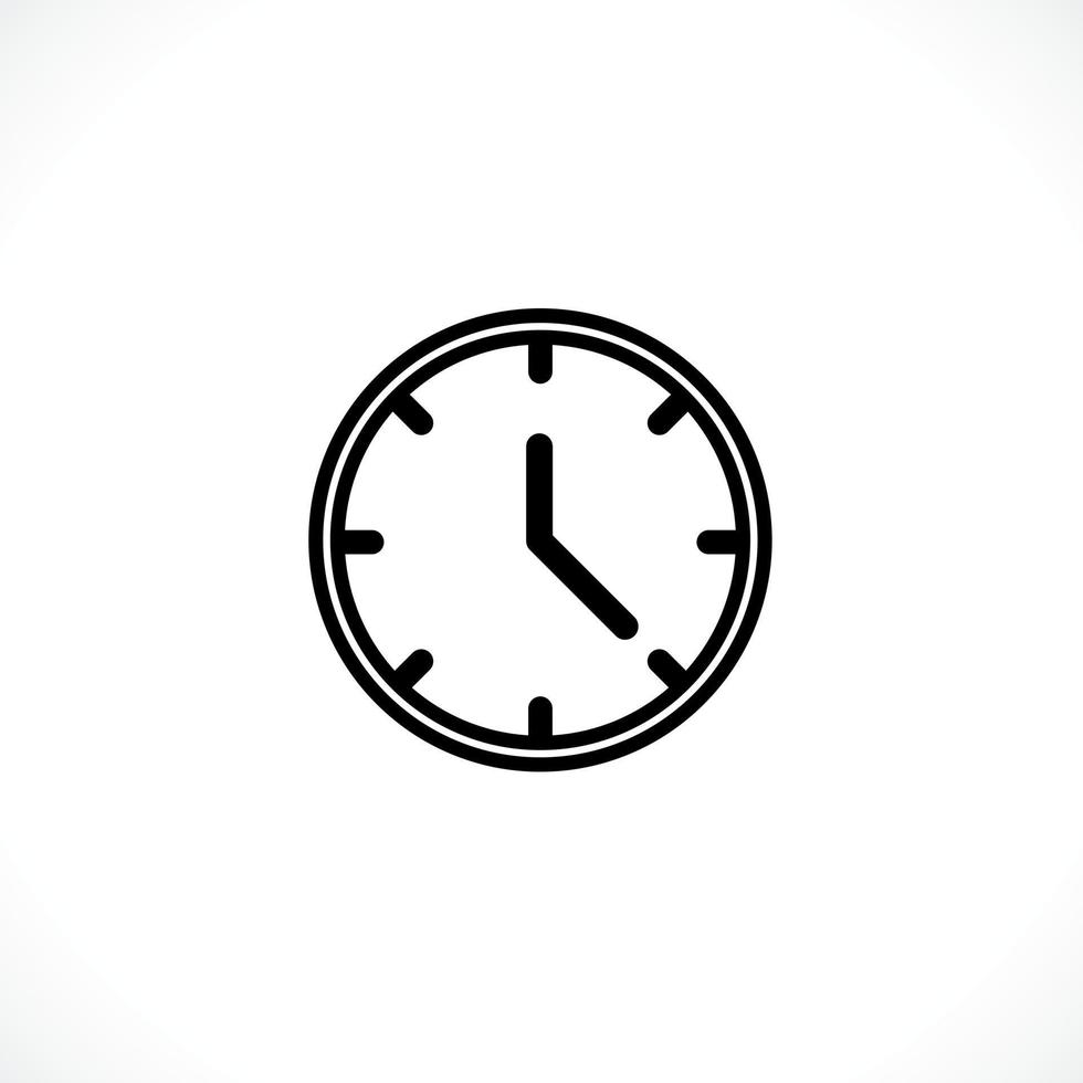 Clock icon. Time symbol flat style vector