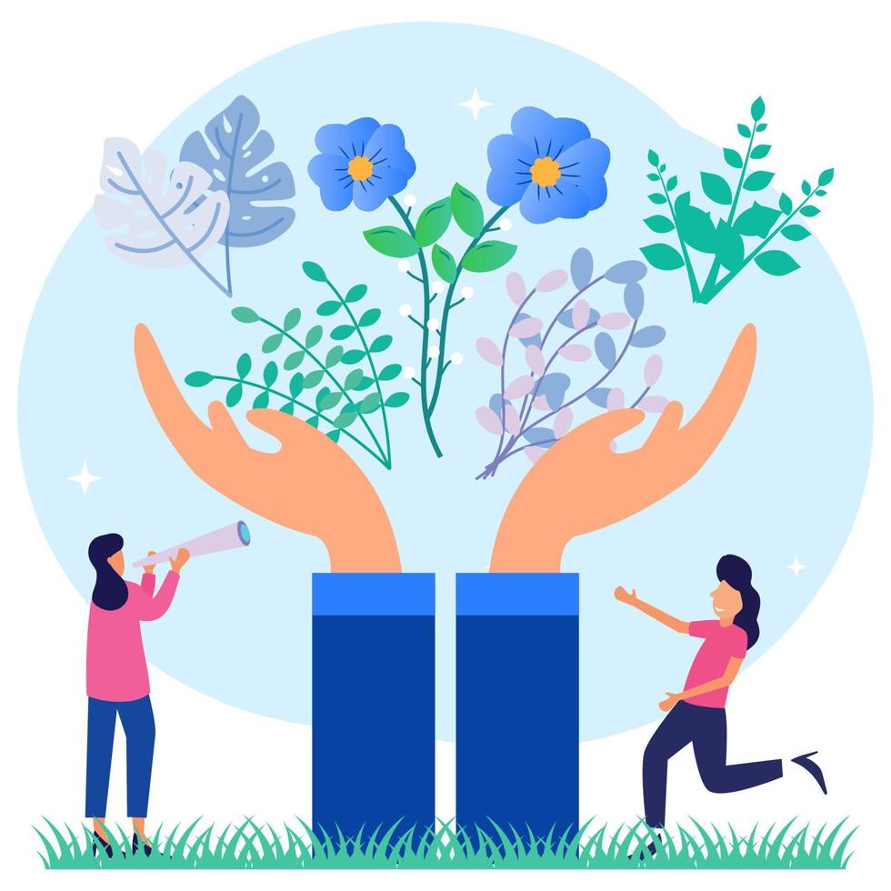 Illustration vector graphic cartoon character of herbal medicine