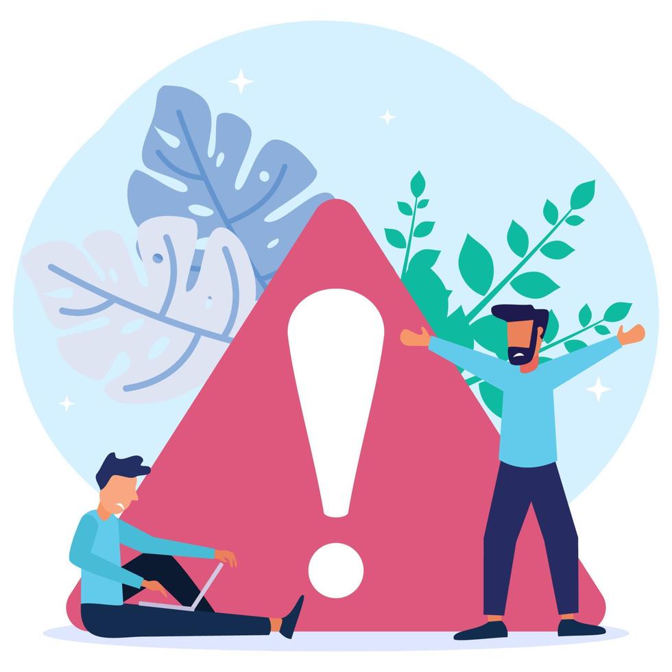 Illustration vector graphic cartoon character of not connected