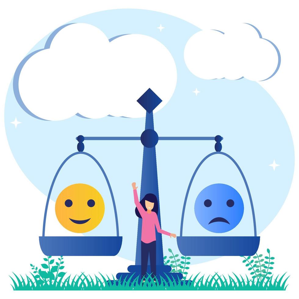 Illustration vector graphic cartoon character of choose facial expressions