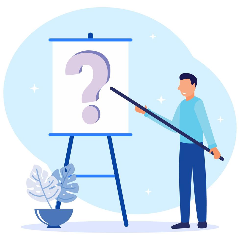Illustration vector graphic cartoon character of question