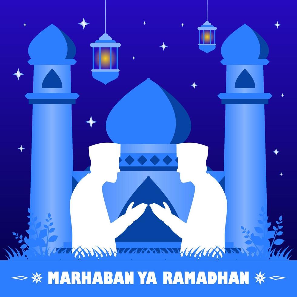 Illustration vector graphic cartoon character of ramadan kareem