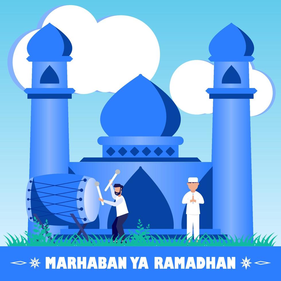 Illustration vector graphic cartoon character of ramadan kareem