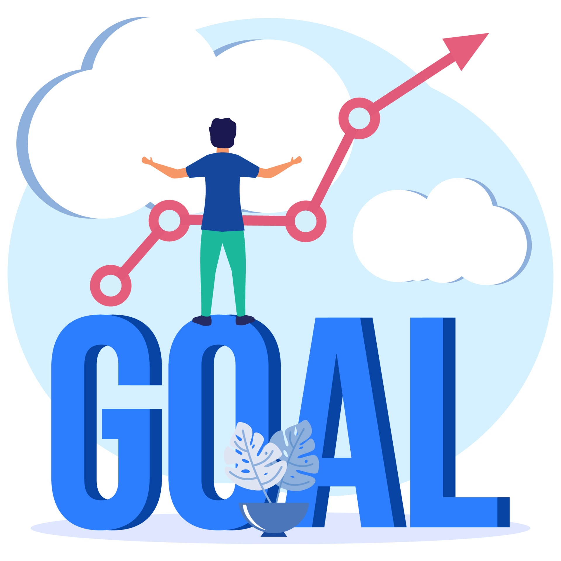 Illustration vector graphic cartoon character of goal 5482419 Vector