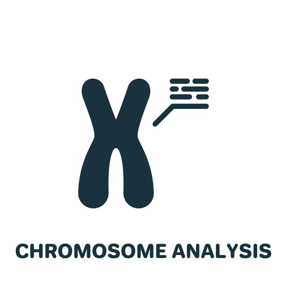 Chromosome Analysis Silhouette Icon. X and Y Chromosome Research Pictogram. Biology Test of XY Chromosome Glyph Icon. Isolated Vector Illustration.