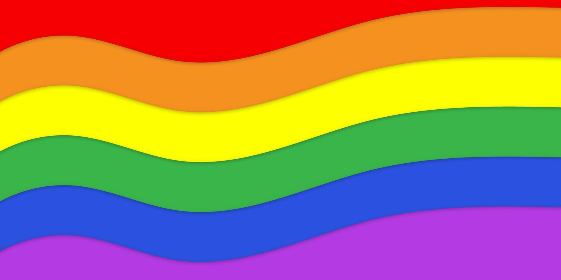 Pride Background. Waved Colored Flag of Lgbt, Gay, Bisexual, Transgender, Homosexual People. Rainbow Flag Symbol of Equality Tolerance to Lgbtq Community. Vector Illustration.