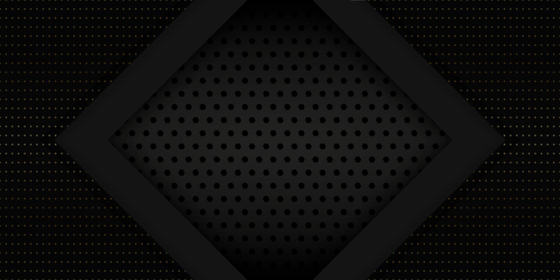 Black Metal Background with Gold Halftone. Dark Steel Background with  Perforated Hexagon. Futuristic Carbon Wallpaper with Gradient. Abstract  Modern Design. Vector Illustration. 5482833 Vector Art at Vecteezy