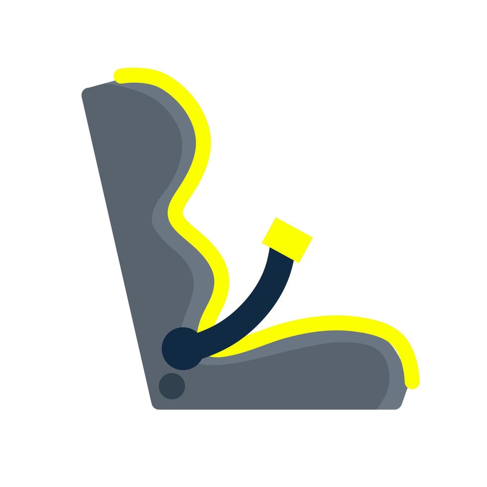 Child safety seat. Armchair for transporting. vector