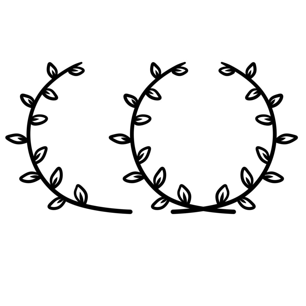 Branch of plant. Natural ornament. Winner laurel wreath vector