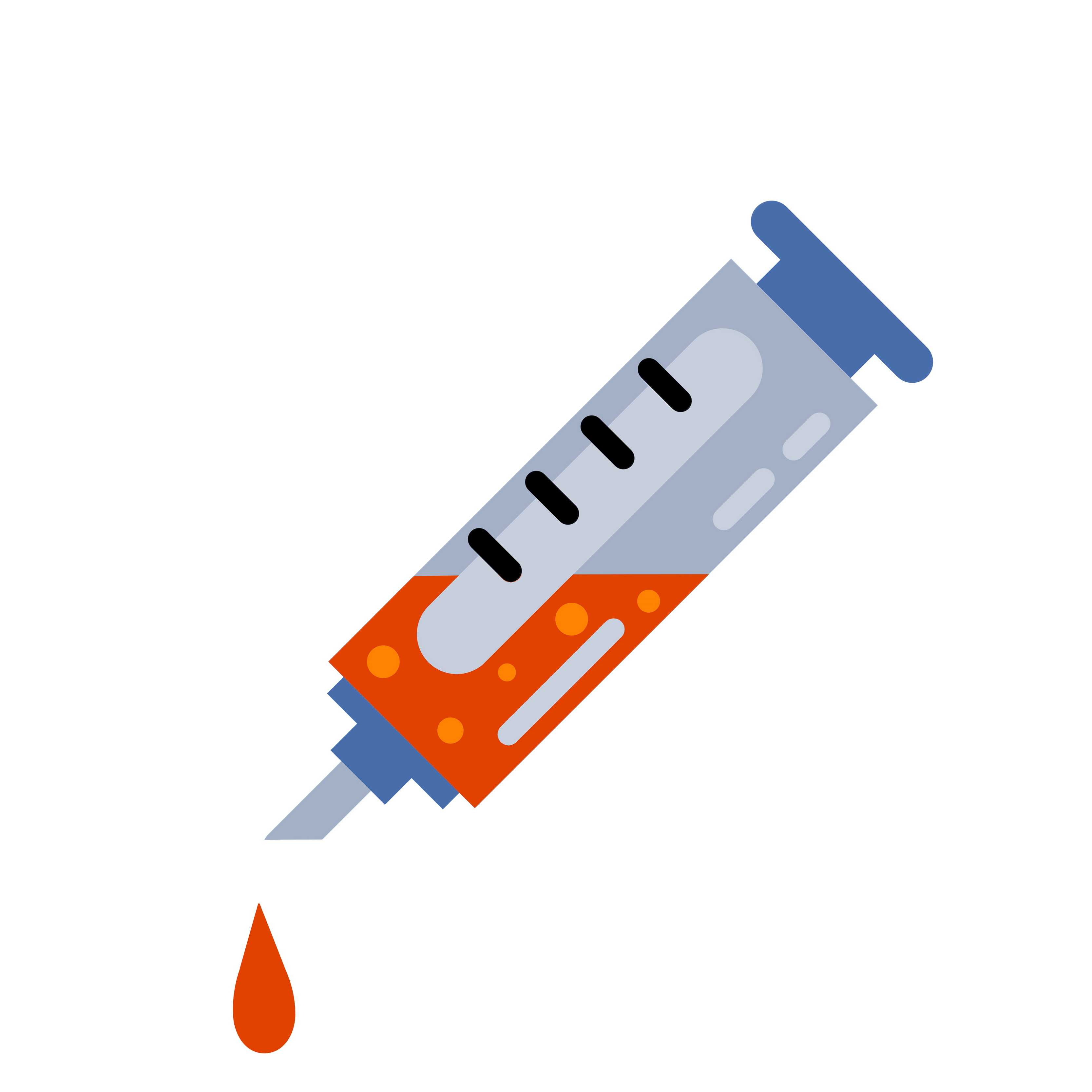 Syringe. Blood test. Flat cartoon illustration. Medical preparation.  5482972 Vector Art at Vecteezy