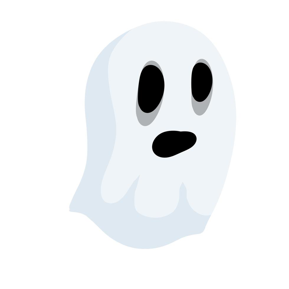 Ghost. Funny flying spirit. Halloween element. vector