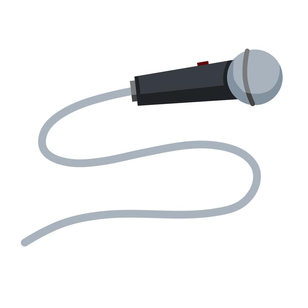 Microphone. Gray mic. Talk icon and conversation recording. vector
