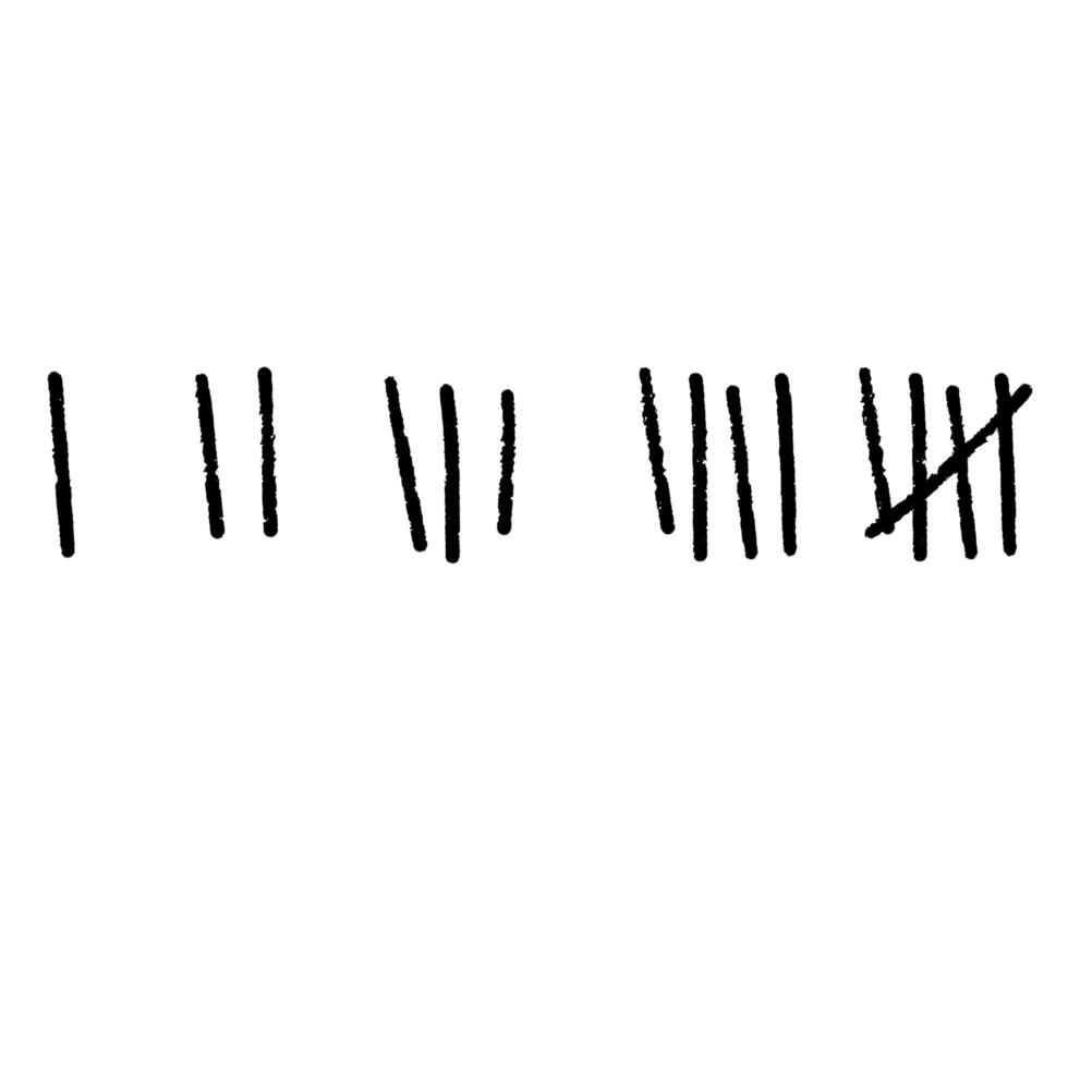 Tally marks. Prison sticks lines vector