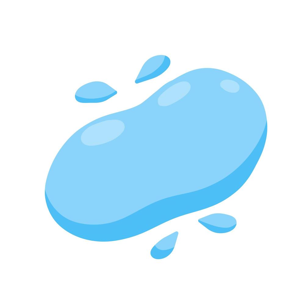 Blue blob. Drop of water. Abstract blue shape. Flat illustration vector