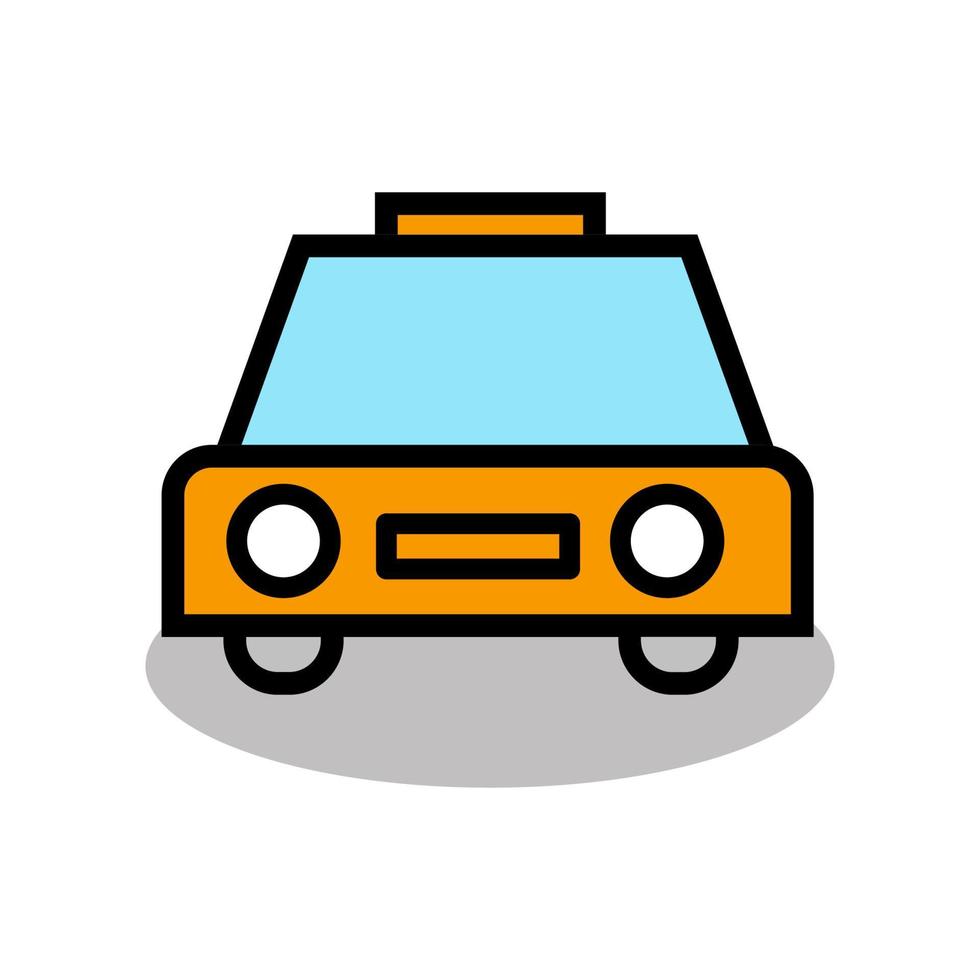car icon vector ilustration concept in white background. taxi icon