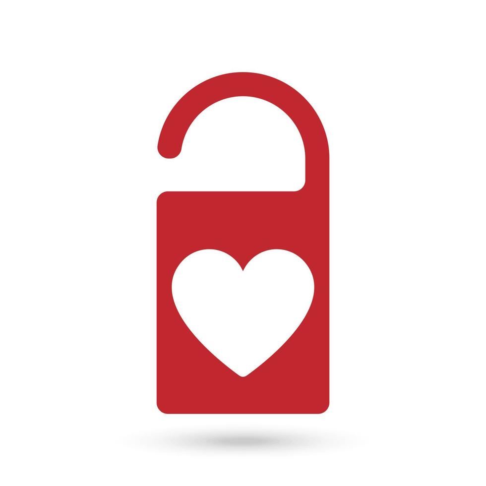 Do Not Disturb Sign. Passion, padlock, love, romantic, heart concept. vector